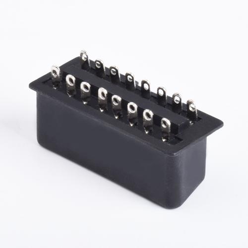 obd 16pin 母头 连接器汽车obd2母头连接器插针注塑式 诊断接口